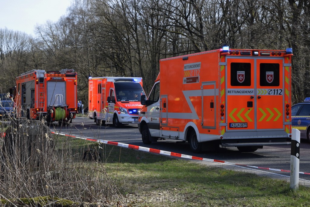 Schwerer VU Krad Fahrrad Koeln Porz Alte Koelnerstr P024.JPG - Miklos Laubert